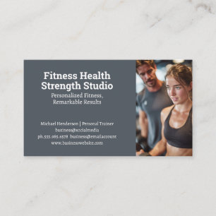 Cartão De Visita Mulher treinando na academia   Fitness