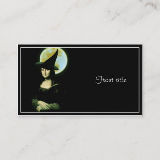 Cartão De Visita Mulher Witchy Mona Lisa Halloween