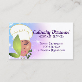 Cartão De Visita Mulheres africanas amadoras chef catering