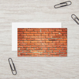 Cartão De Visita Muro de tijolos Vermelho Laranja Pequeno