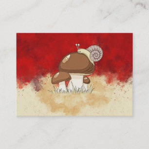 Cartão De Visita Mushroom Hunter Cogumelos Aquarela