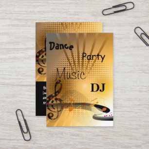Cartão de visita Music DJ Dance Party
