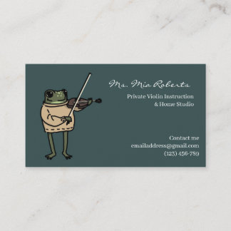 Cartão De Visita Music Teacher Buisness Card