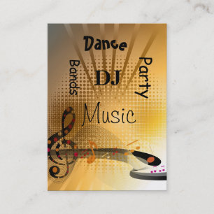 Cartão de Visita Música DJ Banda de Dança Festa