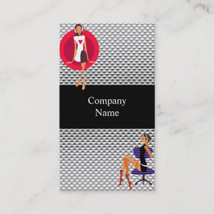 Cartão de Visita Música Garotas Prata Preto 2