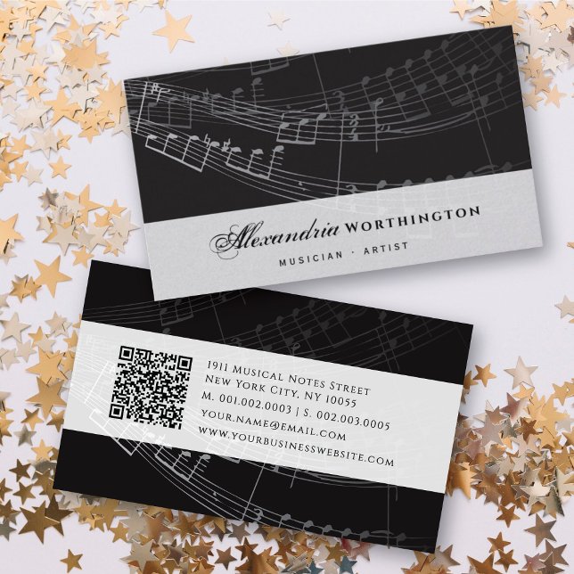 Cartão De Visita Música Musical Symphony Notes Song Singing Artist (Music Musical Symphony Notes Song Singing Artist Business Card @ fatfatin)