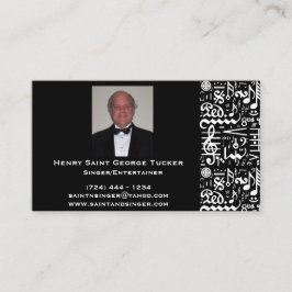 Cartão de visita musical dourado do símbolo