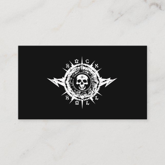 Cartão De Visita Musical Industry Guitar Lessons Rock Banda (Frente)