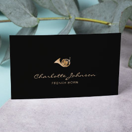 Cartão De Visita Musical profissional do Corno Dourado e Negro Fran