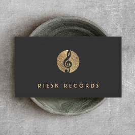 Cartão De Visita Musical Sequin Dourado