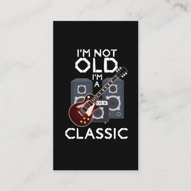 Cartão De Visita Músico Guitarrista Guitarrista de Aniversário da A (Frente)