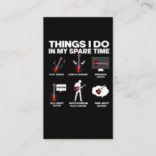 Cartão De Visita Músico Guitarrista Viciado em Violão Músicas Music