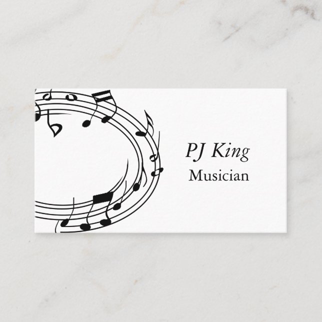 Cartão De Visita Músico profissional (Frente)