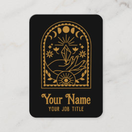 Cartão De Visita Mystical Witchy Crystal Moon Phases