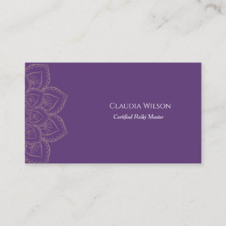 Cartão De Visita Mystique Purple Yoga Reiki Saluer Espiritual de En