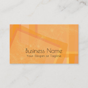 Cartão De Visita Na moda Abstrato Orange Floral Professional