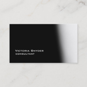 Cartão De Visita Na moda Black Cinza Modern Professional