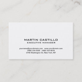 Cartão De Visita Na moda Black White Modern Professional