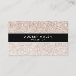 Cartão De Visita Na moda champanhe cor-de-rosa com risca preta
