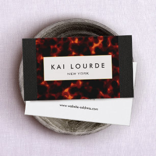 Cartão De Visita Na moda Chic Tortoise Shell Interior Designer