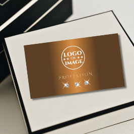 Cartão De Visita Na moda Cinnamon Brown Sparkle Jewels Adicionar lo