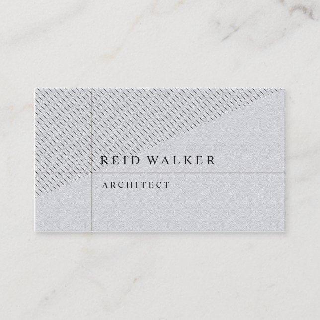 Cartão De Visita Na moda cinzento (Frente)