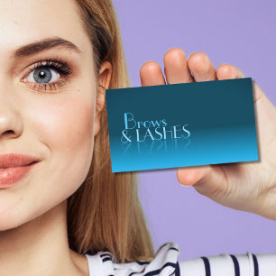 Cartão De Visita Na moda Clássico do Espelho de Gradação de Teal El