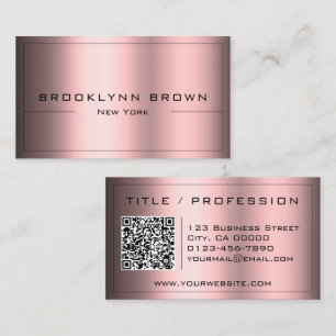 Cartão De Visita Na moda de Código QR - Classe de Gradiente Vermelh