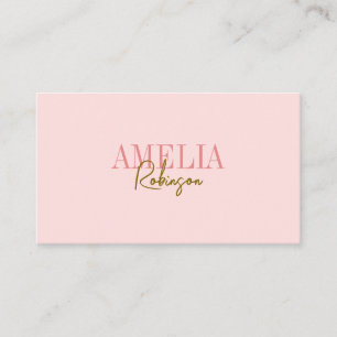 Cartão de visita Na moda de Contraste Chic Blush c
