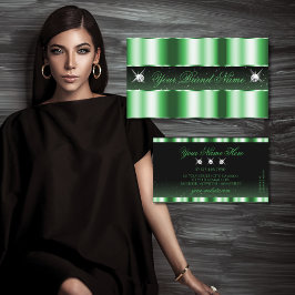 Cartão De Visita Na moda de Joias Negras Negras Luxury Emerald Gree