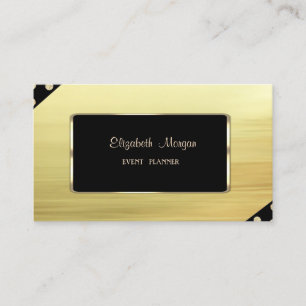 Cartão De Visita Na moda de luxo elegante,Dourado Faux,Quadro preto