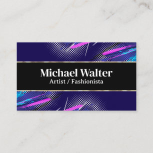 Cartão De Visita Na moda de meio-tom vibrante   Trilha Dourada