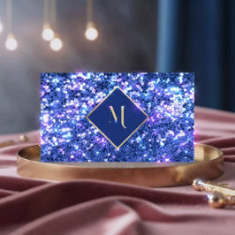 Cartão De Visita Na moda de quadro geométrico Dourado com brilho az