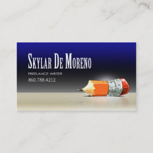 Cartão De Visita Na moda do editor 5 do escritor Freelance