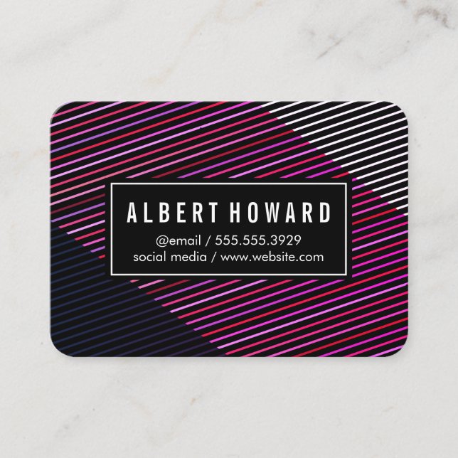 Cartão De Visita Na moda e Contemporâneo (Frente)