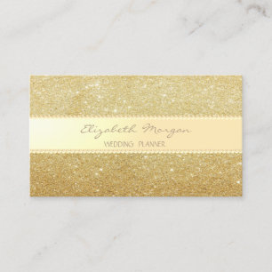 Cartão De Visita Na moda Elegante, Brilhante Dourada Faux, Stripes,
