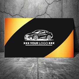 Cartão De Visita Na moda Elegante Elegante Laranja Modelo