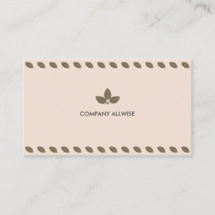 Cartão De Visita Na moda Laurel moderno sai em bege