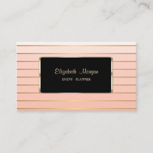 Cartão De Visita Na moda luxuoso elegante, moderno, listrado