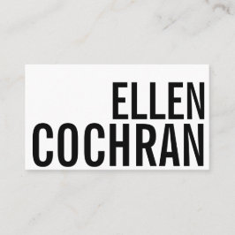 Cartão de visita na moda minimalista clássico para