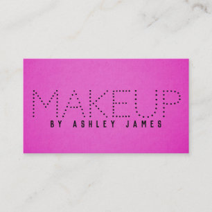 Cartão De Visita Na moda Minimalista Makeup Hair Artista Rosa B