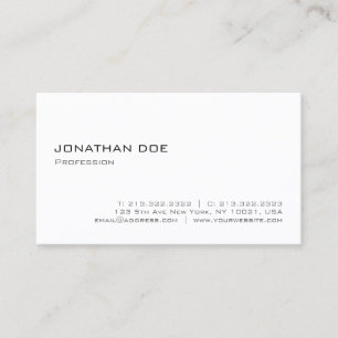 Cartão De Visita Na moda Minimalística de elegância profissional 