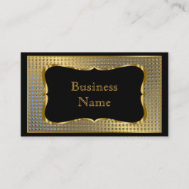 Cartão De Visita Na moda moderno - aparência Dourada de metal preto