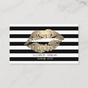 Cartão De Visita Na moda Moderno Elegante Shinny,Strike,Lábios,Make