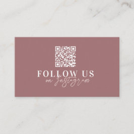 Cartão De Visita Na moda Moderno segue-nos Instagram Blush Elegante