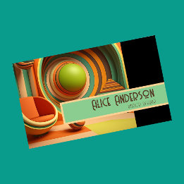 Cartão De Visita Na moda original cor de laranja acastanhada