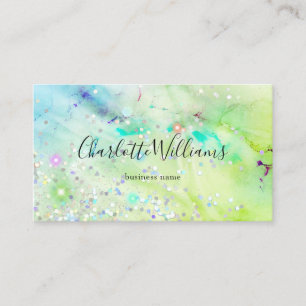 Cartão De Visita Na moda Pastel Marbled Tinta Elegante de Álcool