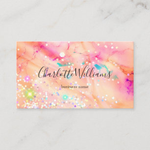 Cartão De Visita Na moda Pastel Marbled Tinta Elegante de Álcool