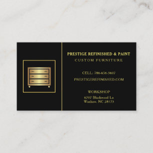 Cartão De Visita Na moda preto moderno