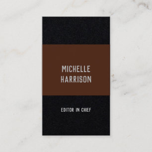 Cartão De Visita Na moda preto moderno e simples profissional